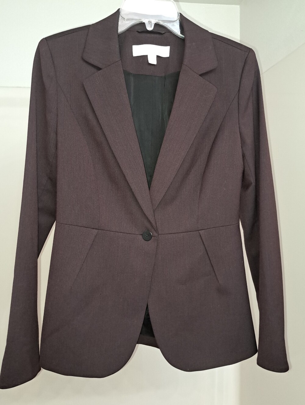 Single-Button Women's Blazer in Dark Brown